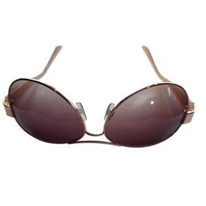 Juicy Couture Rose Gold and Brown Aviator Sunglasses